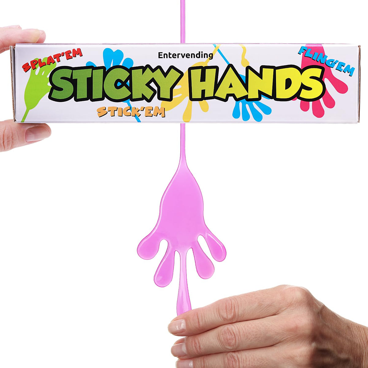 Sticky Hands for Kids - 12 Pcs Slappy Hands in Gift Box - Stretchy Toys - 7 Inch - Sensory Toy - Fidget Party Favors Classroom Prizes - Easter Egg Fillers