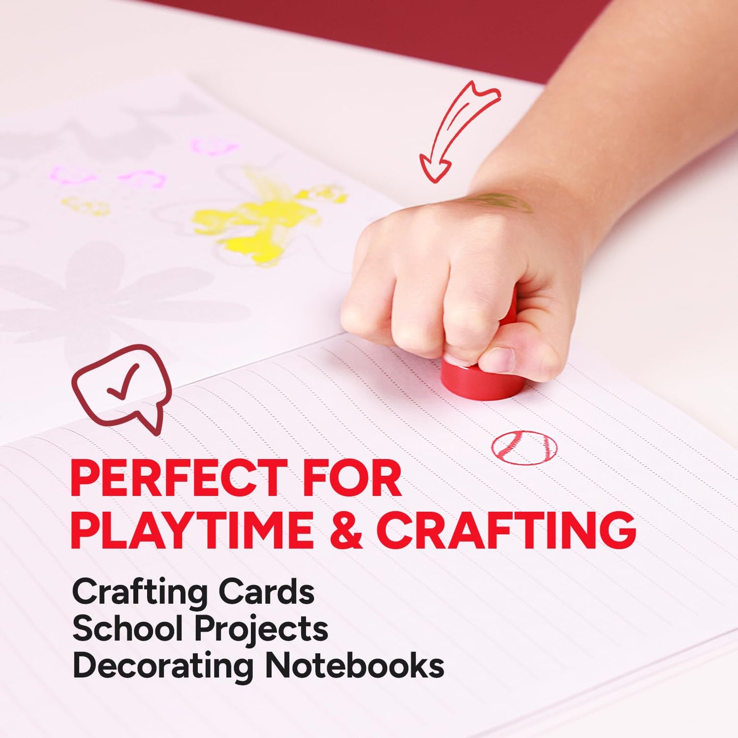 Assorted Stamps for Kids Self Inking Stamp Set of 25 pcs Small Ink Stamps Cute Hand Stampers for Crafting and Art Projects - Teacher Stamps Classroom Party Favors School Supplies Treasure Box Prizes