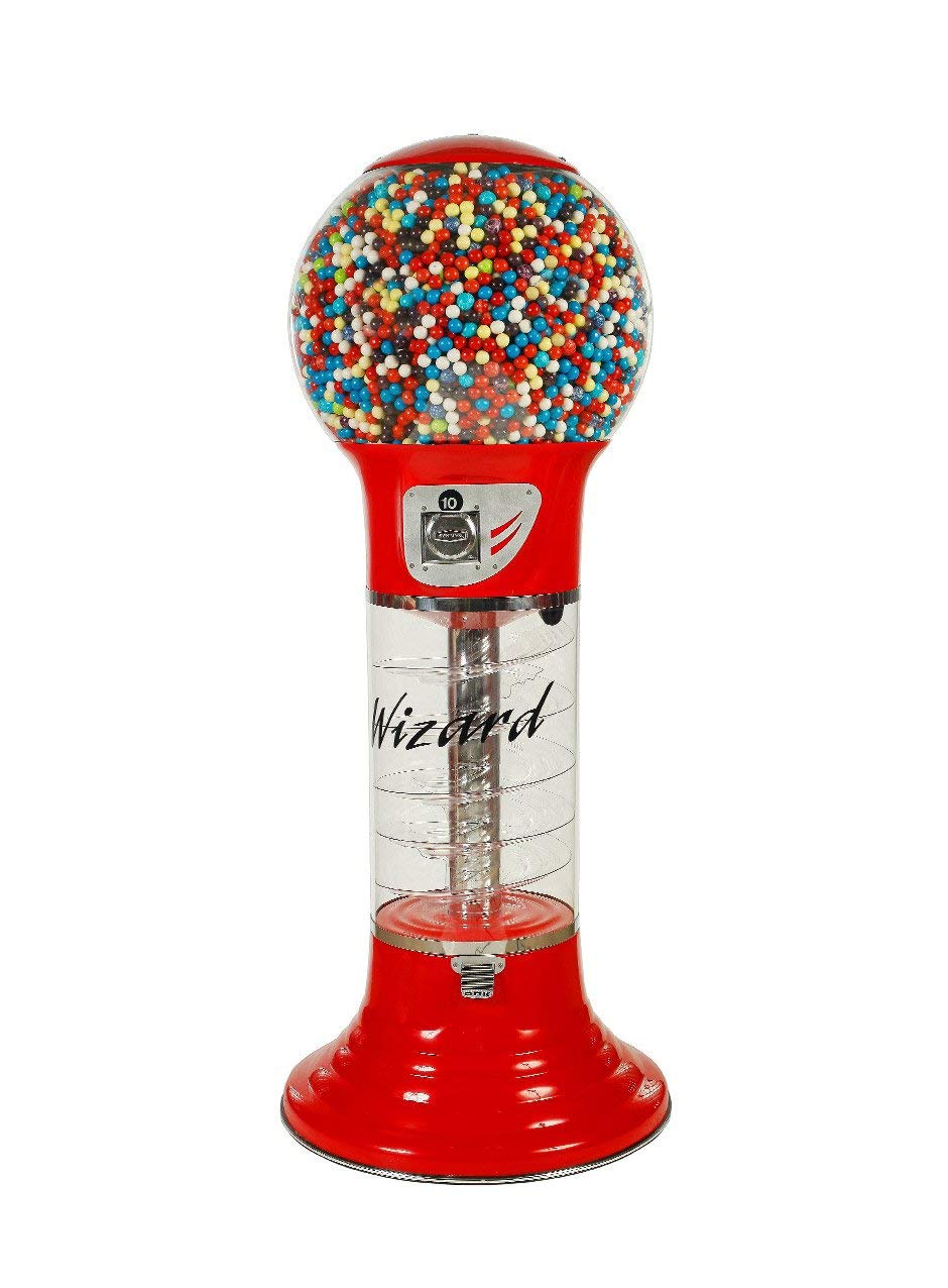 Spiral Gumball Machine Giant 5`6" for $0.25. Great for 1” Gumballs, Toys in Round Capsules, Bouncy Balls.