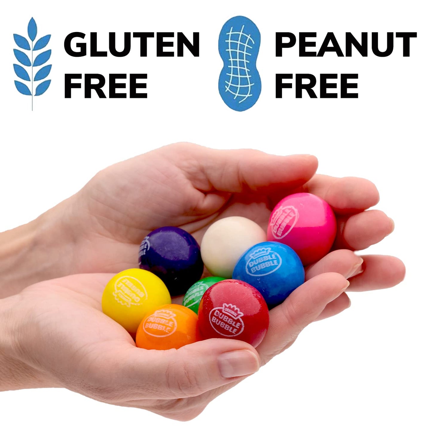 1.3 Inch Large Gumballs - 32 mm Giant Gumballs Bulk - 1.7 Lb Gumball Machine Refills - 100 Pcs Big Gumballs - Bulk Christmas Gum for Kids