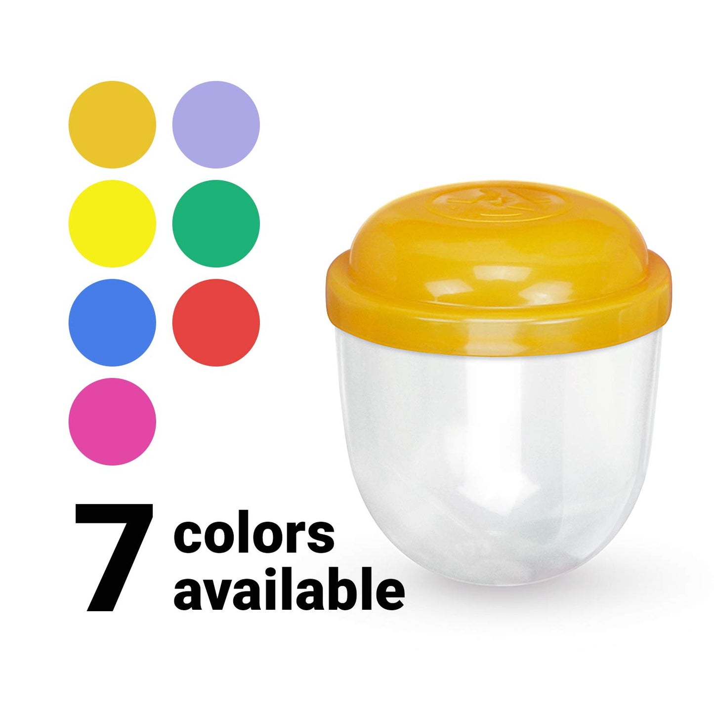 Vending Machine Capsules 2", Empty Acorn Colored Lids and Clear Bottoms - 50 Count