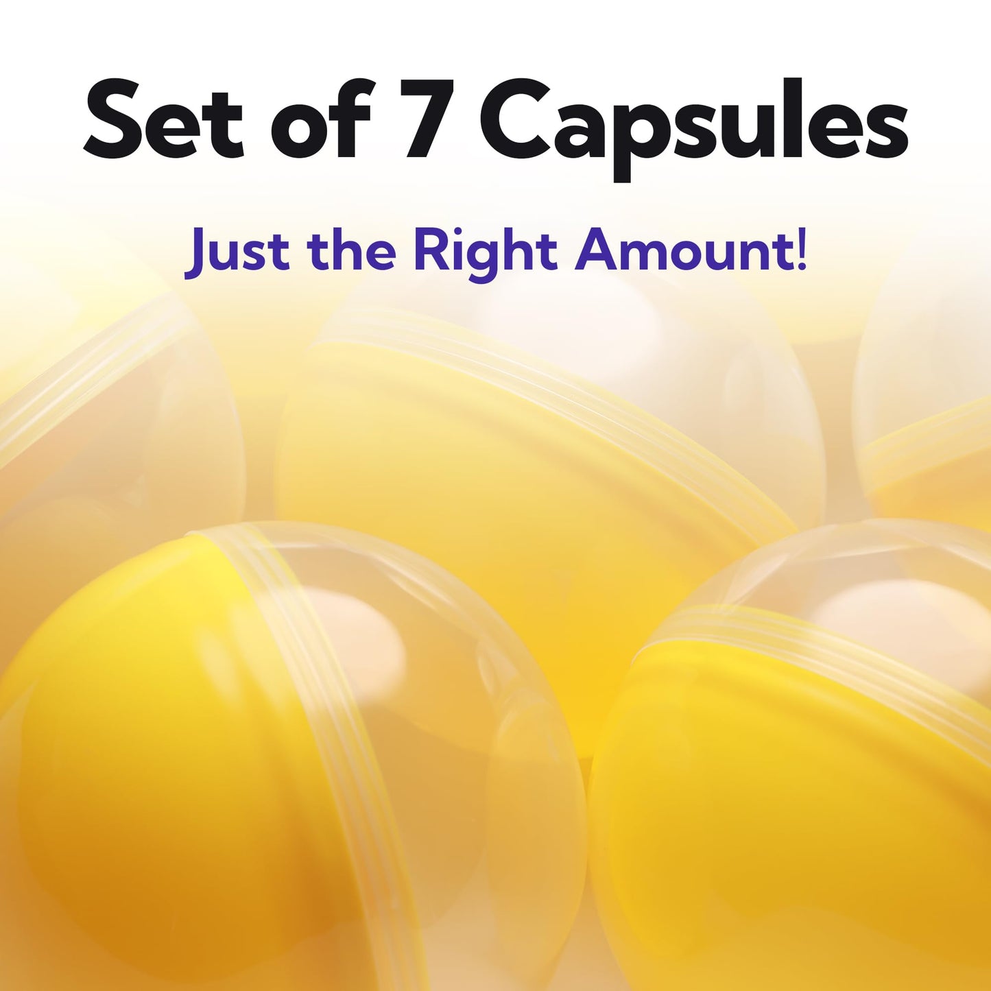 Claw Machine Capsules Translucent Yellow Plastic Sphere Party Favor Containers Round 7 pcs 4.7 inch Jumbo Plastic Christmas Ornaments Extra Large Gift Box Craft Party Supplies Vending Capsules