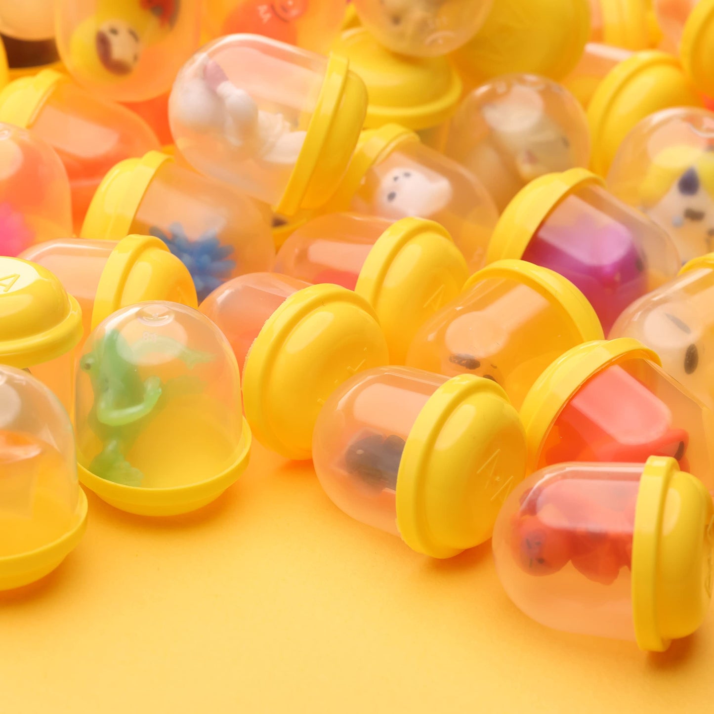 1.1 Inch Tiny Frosty Clear-Colored Acorn Capsules - Empty Toy Capsules - Plastic Capsules for Toys - 28 mm Prize Machine Capsules