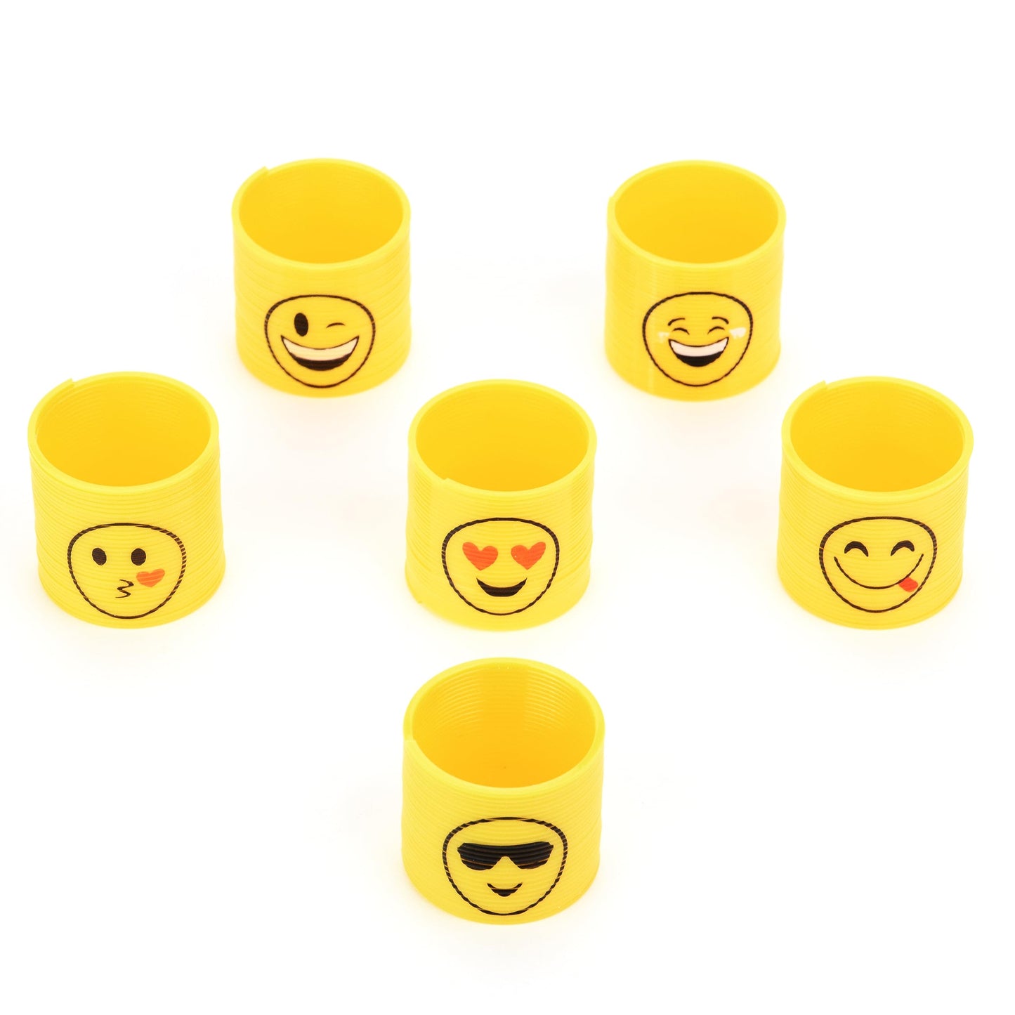 Coil Spring Toy Party Favors for Kids - Emoticon Coil Spring Assortment - Coil Bulk Toys 1.4-12 Pcs - Emoji Mini Toys - Mini Coil for Goody Bags