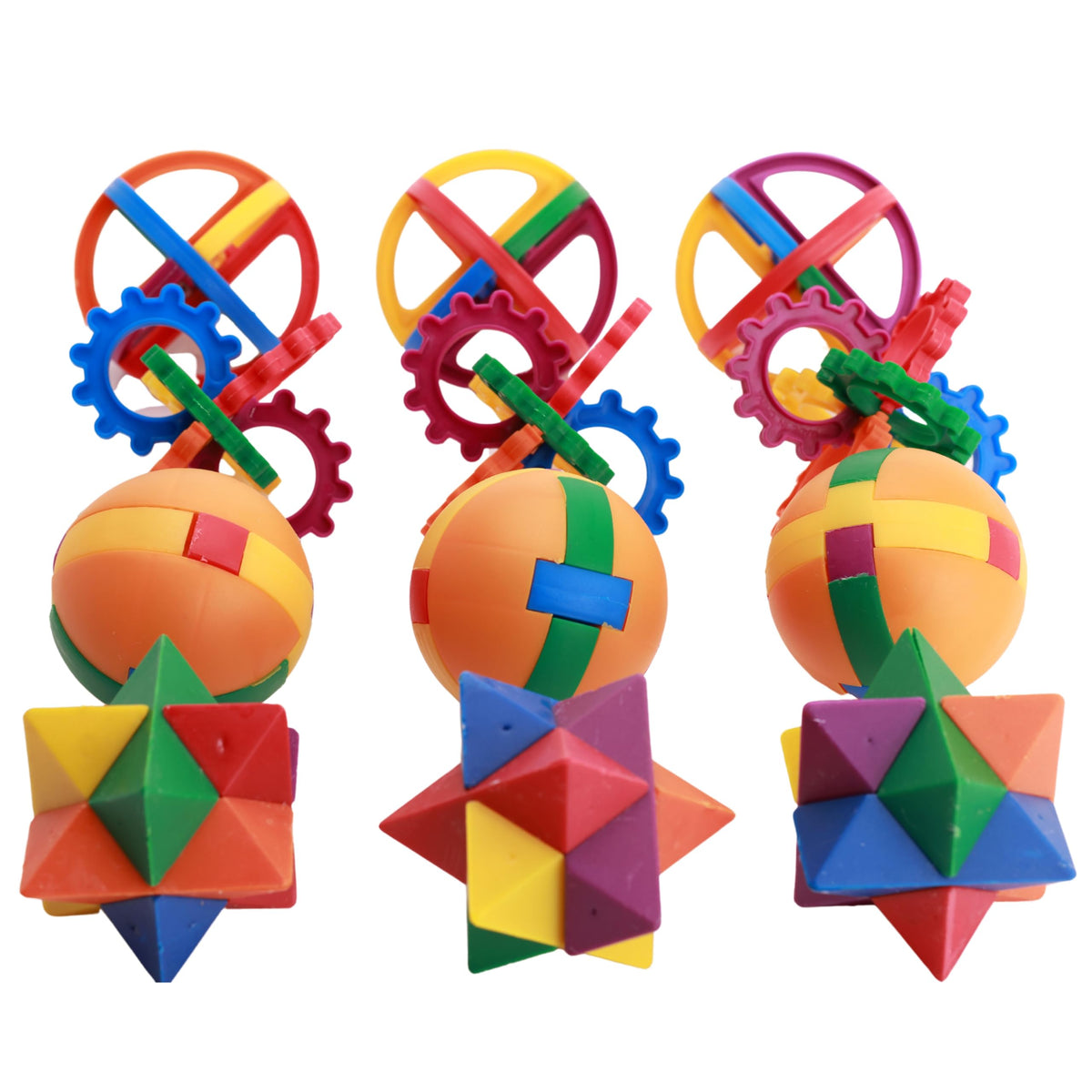 Brain Teasers Puzzle Ball 3-d Puzzles 12 Pack - Mind Games Puzzle Balls Educational Toys Hand Puzzles for Kids Teenagers and Adults - Party Favors Pinata Stuffers Carnival Prizes Fidget Blocks Gifts