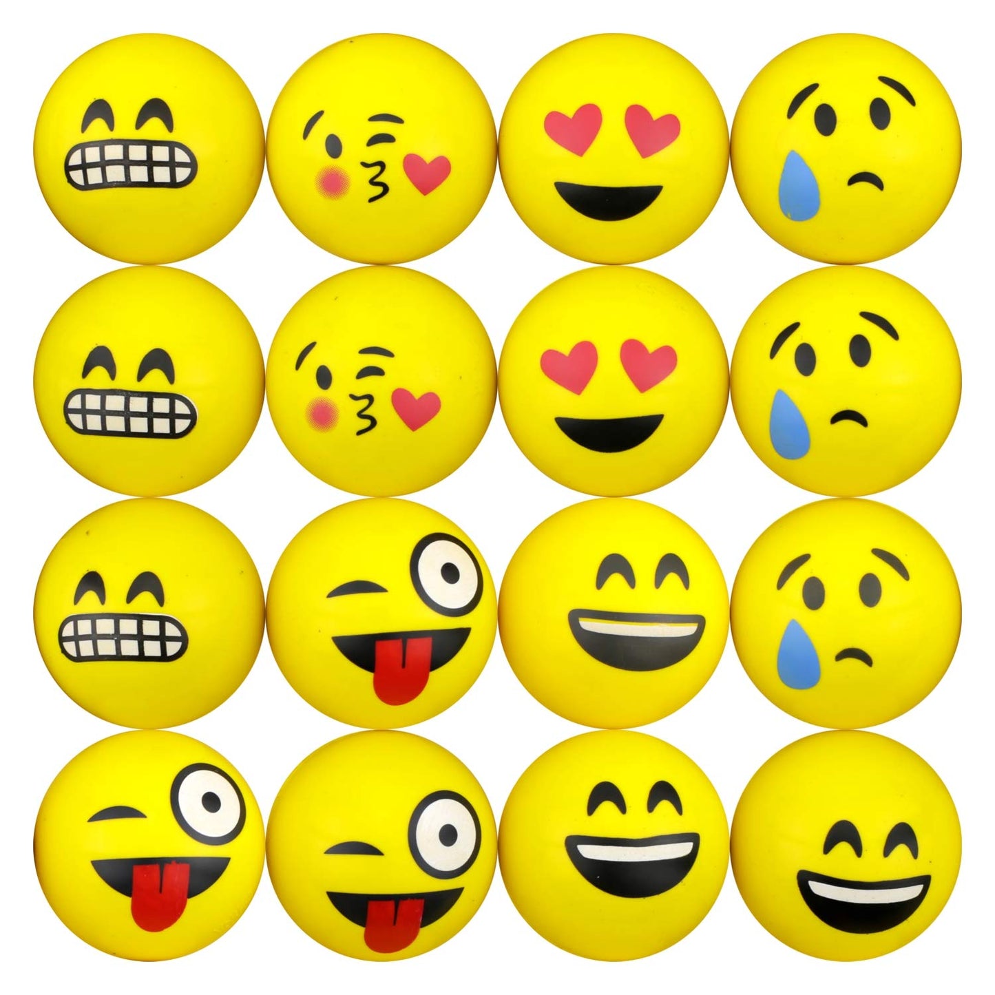 Bouncy Balls Emoji Super Bouncing Balls for Toy Vending Machine 50 pcs 45mm