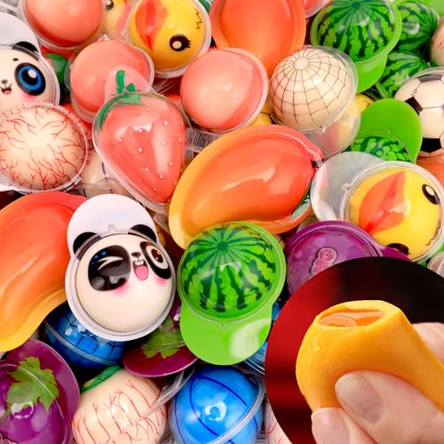Gummy Candy - Jelly Filled Gummies - Fun Gummy Candies Filled with Fruit Jam - Assorted Flavors - 7 pcs Individually Wrapped Chewy Candy for Kids