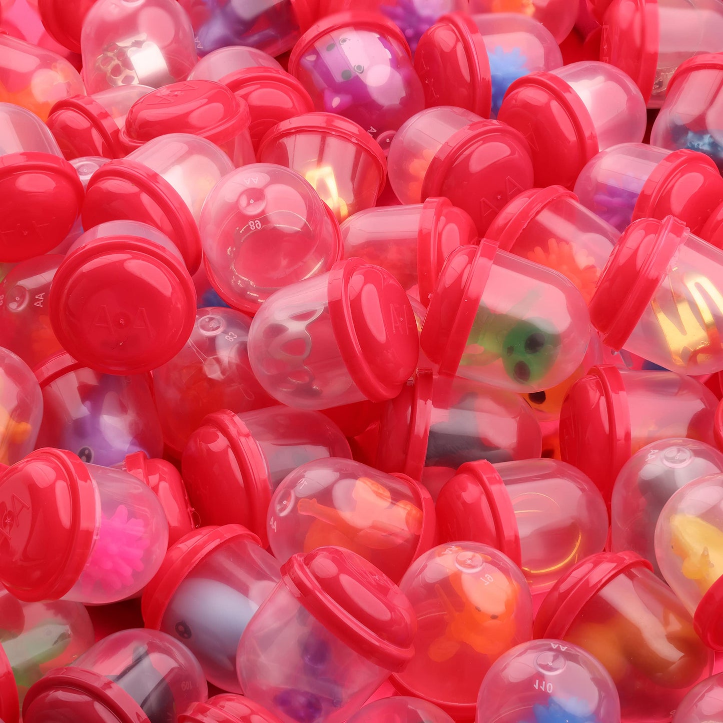1.1 Inch Tiny Frosty Clear-Colored Acorn Capsules - Empty Toy Capsules - Plastic Capsules for Toys - 28 mm Prize Machine Capsules