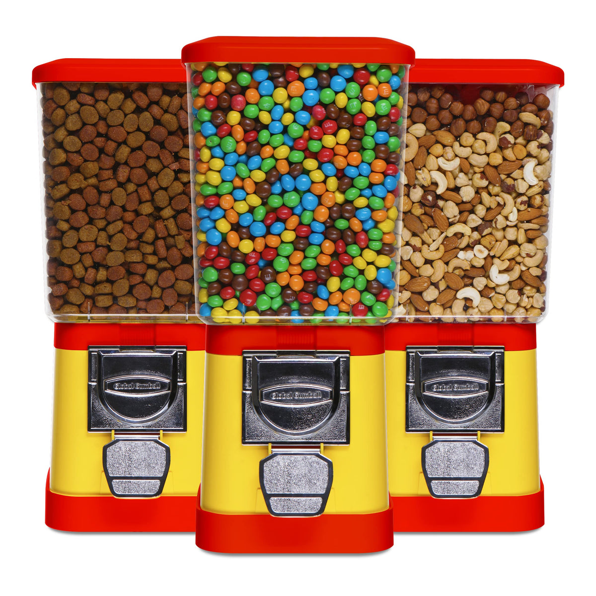 Candy Dispenser - Home Vending Machine - Red and Yellow Candy Vending Machine Without Stand Nuts Pet Food Vending Dispenser