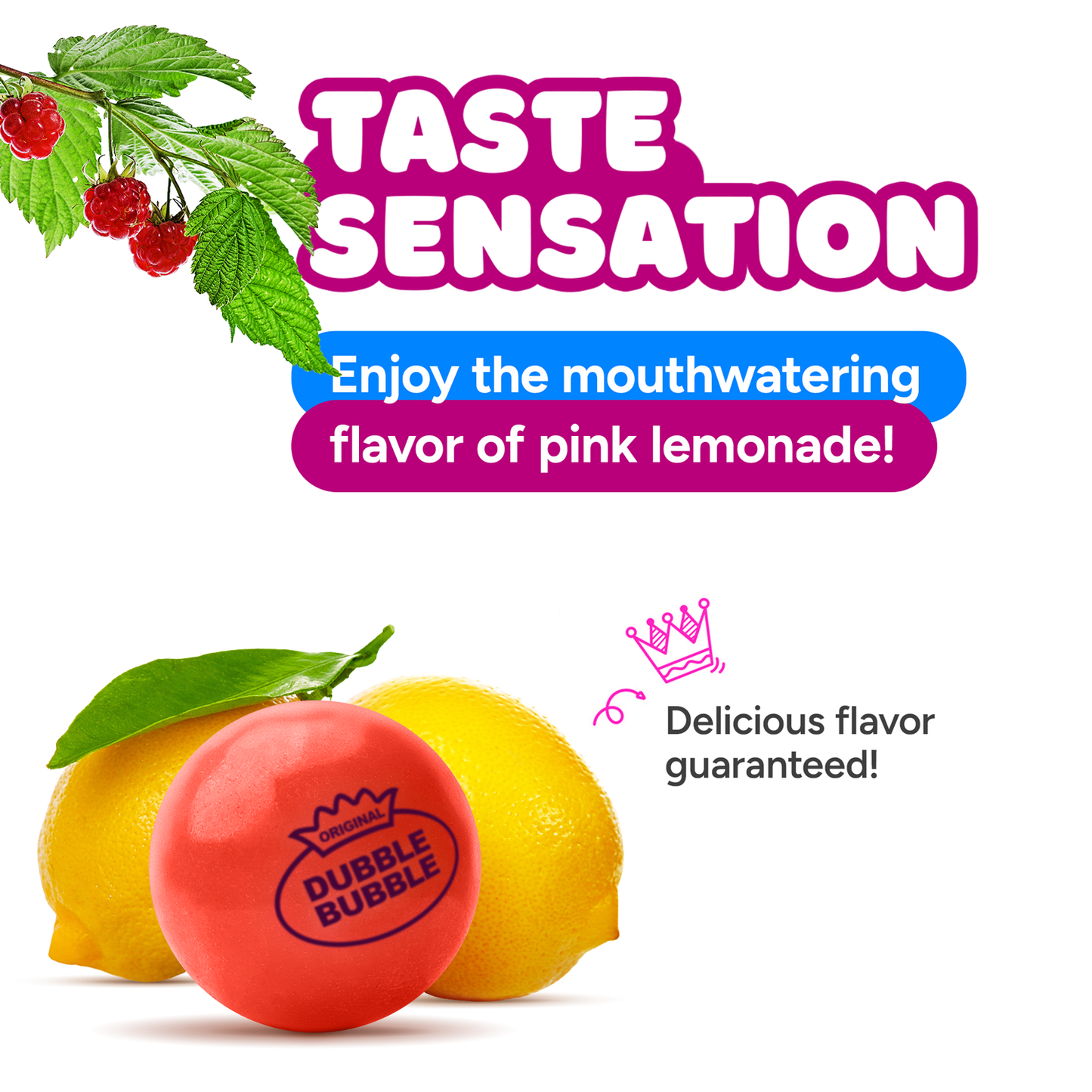 Gumballs for Gumball Machine - 1" Inch Pink Lemonade Flavored Bubble Gum - 3.4 LB Bag