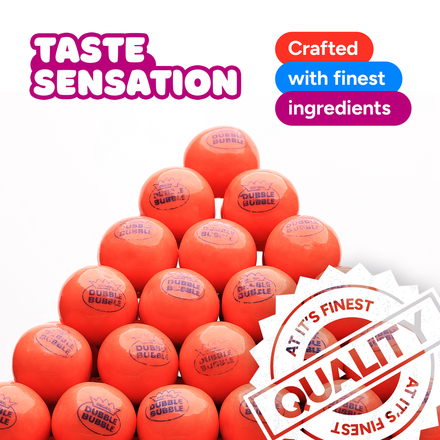 Gumballs for Gumball Machine - 1" Inch Pink Lemonade Flavored Bubble Gum - 3.4 LB Bag