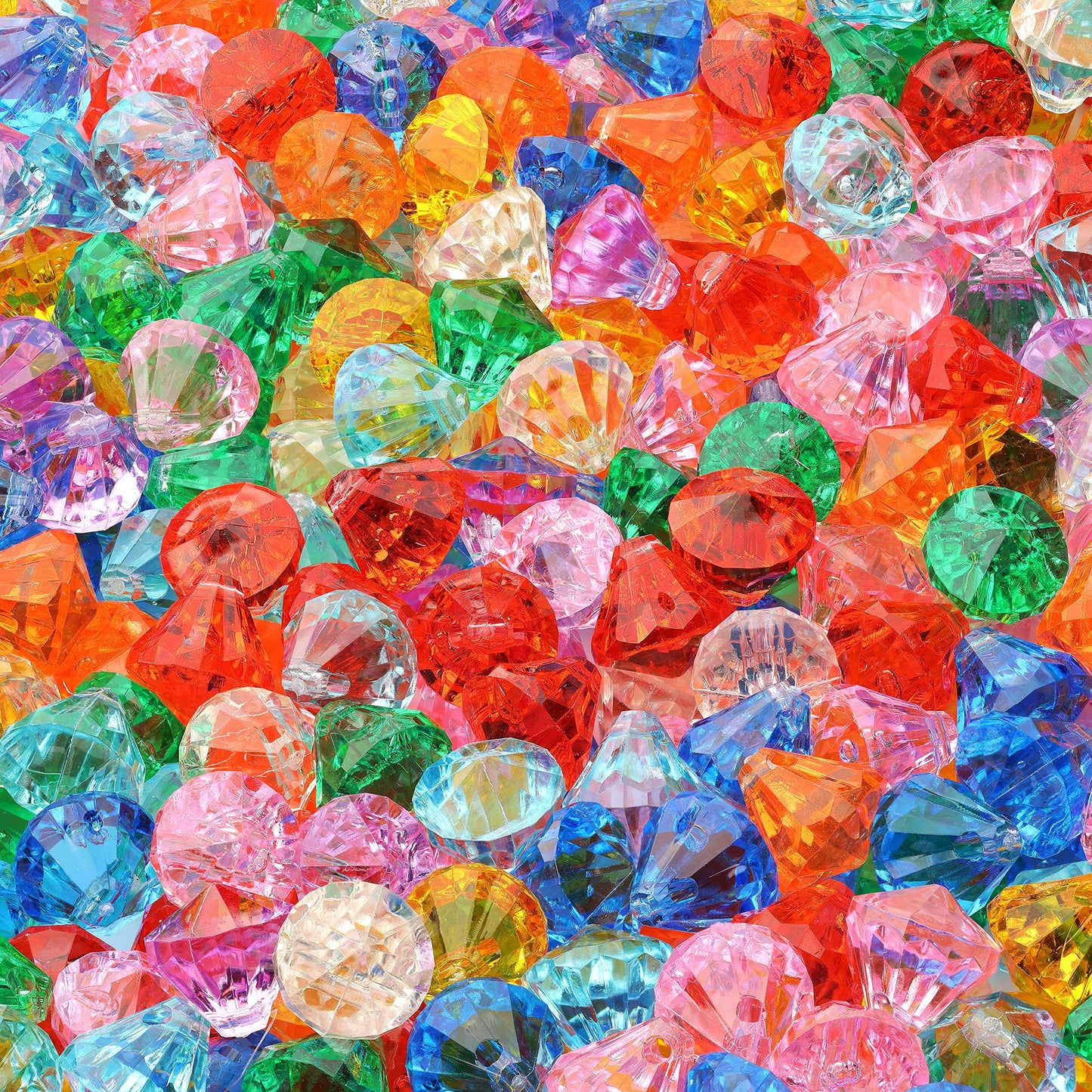 Acrylic Gems - 1.32LB (600 g) Jewels - Assorted Color Plastic Gemstones - Table Scatters Crystals - Aquarium Jewels Decor