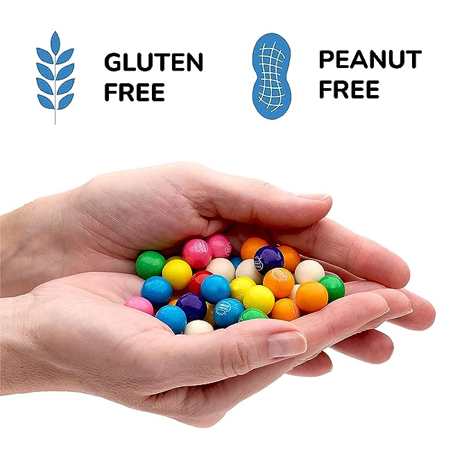Gumballs for Gumball Machine - 0.5 Inch Mini Gumballs - 4 Lb Bulk Gum Balls for Kids - 7 Flavor Gumball Machine Refills - 1040 Pcs Gumballs Bulk Pack