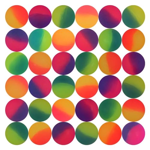 Entervending 48 pcs Bouncy Balls - 27mm 1.06” ICY Bounce Balls Bulk - Colorful High Bouncing Balls for Party Favors and Party Bag Filler - Vending Machine Toys for Kids