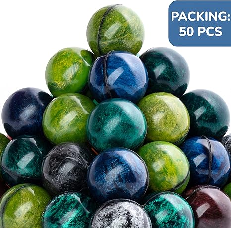 Entervending Bouncy Balls Bulk Little Bowling Ball for Kids and Gumball Machine 50 pcs 32 mm 1.26"
