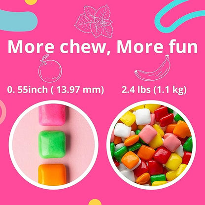 Chiclets Gum - Assorted Colors & Flavors Chewing Gum - Chicklets Gum Bulk Package - Vending Machine Refills 2.4 lb