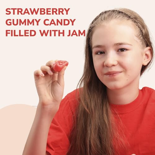 Gummy Candies filled with Jam, Assorted Fruit Flavors, Individually Wrapped 17pcs