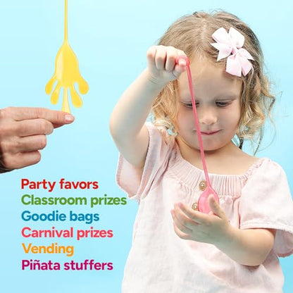 20 Pcs Slappy Hands In Gift Box - Stretchy Toys - 7 Inch Sticky Hand - Sensory Toys - Party Favors for Kids - Easter Toys