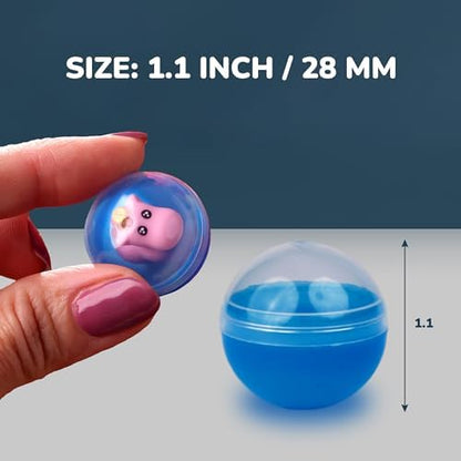 Capsule Vending Machine Translucent Round Capsules Empty 500 pcs 1.1 inch - Gumball Machine Capsules Bulk Party Favors Containers - Easter Basket Stuffers Gifts Pinata Stuffers DIY Craft Supplies