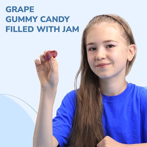 Gummy Candies filled with Jam, Assorted Fruit Flavors, Individually Wrapped 17pcs