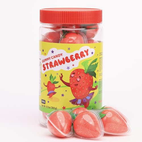 Gummy Candies filled with Jam, Assorted Fruit Flavors, Individually Wrapped 17pcs