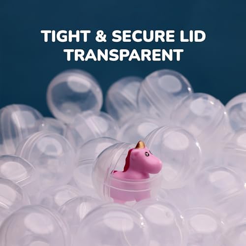 Vending Machine Empty Round Capsules 1.1" 1000 pcs Bulk Capsule for Toy Gumball Machines Small Clear Containers Surprise for Kids Party Favor Prize