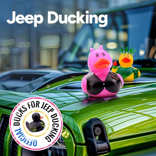 Jeep Ducks for Ducking - Duckies for Kids - 10 Pcs Ducky Playset Bath Toys - Rubber Ducks for Beach Pool - Goody Bag Stuffers Classroom Prizes