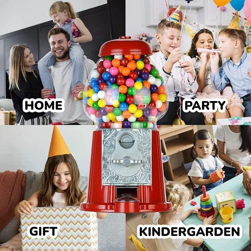 11 Inch Mini Vending Machine for Kids - Gumball Bank - Metal Candy Dispenser - Home Vintage Gum Ball Machine - Jelly Bean M&M Dispenser