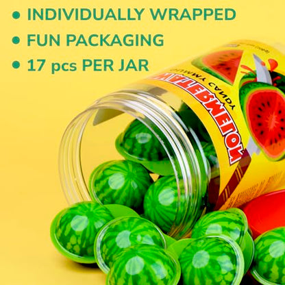 Gummy Candies filled with Jam, Assorted Fruit Flavors, Individually Wrapped 17pcs