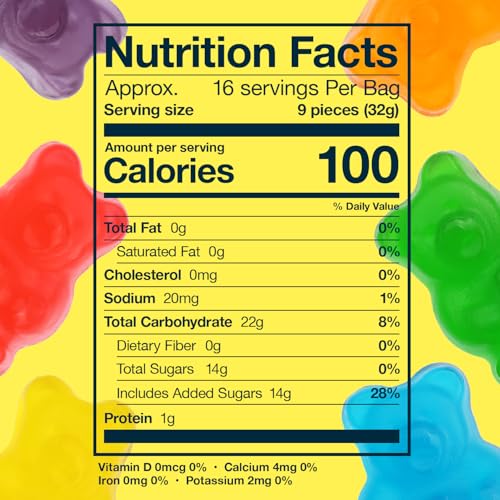 Gummy Bears - Assorted 12 Flavors Gummies Candy in Bag - 18 oz Gummy Bear Candies Mix - Fun and Delicious Gummy Snack