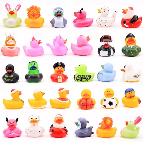 Jeep Ducks for Ducking - Duckies for Kids - 10 Pcs Ducky Playset Bath Toys - Rubber Ducks for Beach Pool - Goody Bag Stuffers Classroom Prizes
