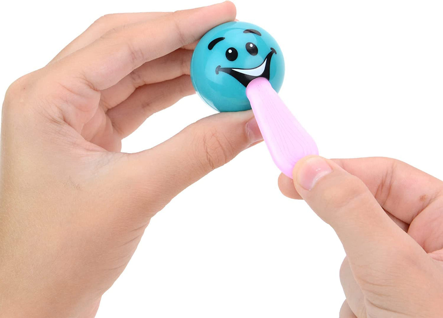 Stress Balls - 1.25 Inch Stretchy Stress Balls - Silly Face with Tongue - Squeeze Balls - Soft Balls - Smiley Face Stress Balls