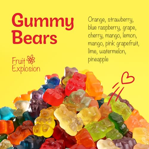 Gummy Bears - Assorted 12 Flavors Gummies Candy in Bag - 18 oz Gummy Bear Candies Mix - Fun and Delicious Gummy Snack