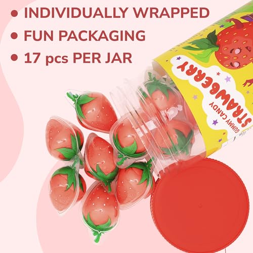 Gummy Candies filled with Jam, Assorted Fruit Flavors, Individually Wrapped 17pcs