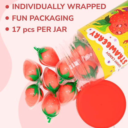 Gummy Candies filled with Jam, Assorted Fruit Flavors, Individually Wrapped 17pcs