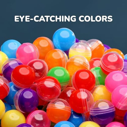 Capsule Vending Machine Translucent Round Capsules Empty 500 pcs 1.1 inch - Gumball Machine Capsules Bulk Party Favors Containers - Easter Basket Stuffers Gifts Pinata Stuffers DIY Craft Supplies