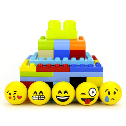Bouncy Balls Emoji Super Bouncing Balls for Toy Vending Machine 50 pcs 45mm