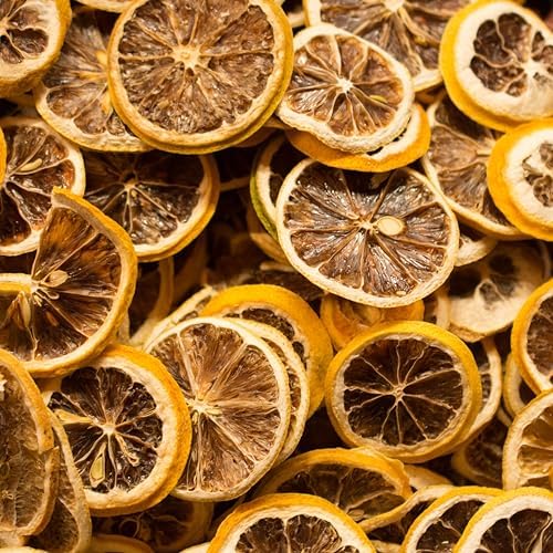 Natural & Sugar Free - 2.5 OZ Premium Dehydrated Lemon Slices for Cocktails Tea Cake Decoration - Dried Citrus for Cocktail Garnish - 4 packs