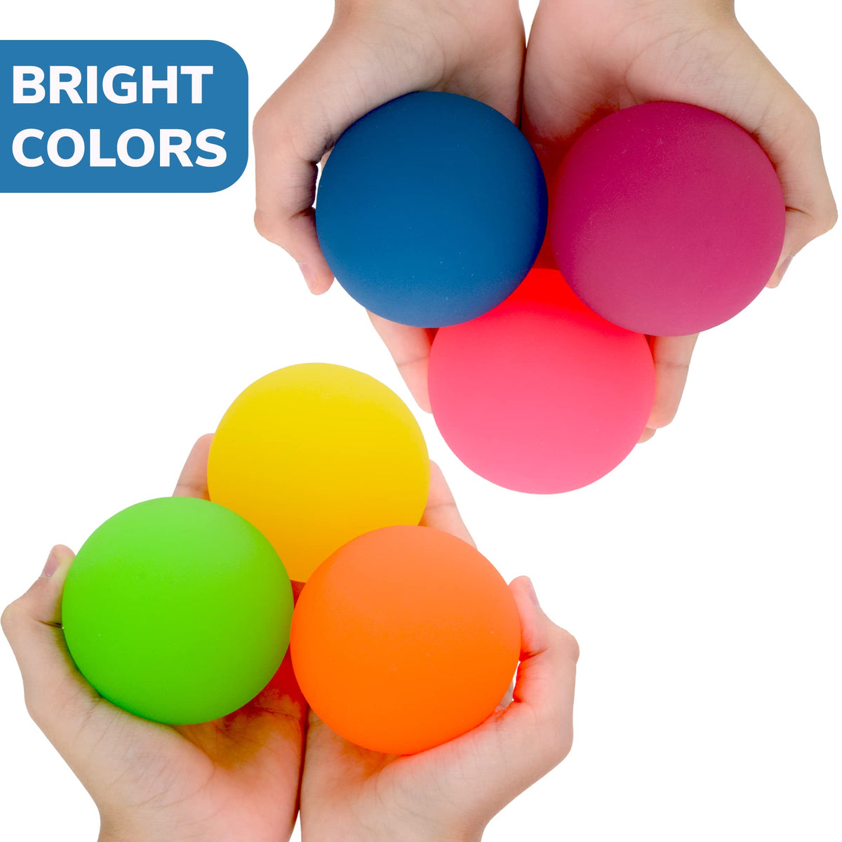 Entervending Bouncy Balls - 12 pcs Jumbo 2.35" Bounce Balls - Frosty Kids' Party Favors