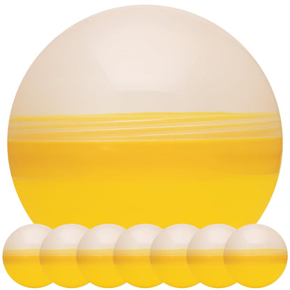 Claw Machine Capsules Translucent Yellow Plastic Sphere Party Favor Containers Round 7 pcs 4.7 inch Jumbo Plastic Christmas Ornaments Extra Large Gift Box Craft Party Supplies Vending Capsules