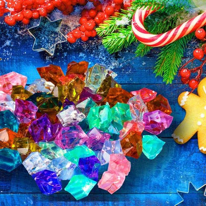 Acrylic Gems - 10.6 OZ (300 g) Jewels - Assorted Color Plastic Gemstones - Table Scatters Crystals - Aquarium Jewels Decor