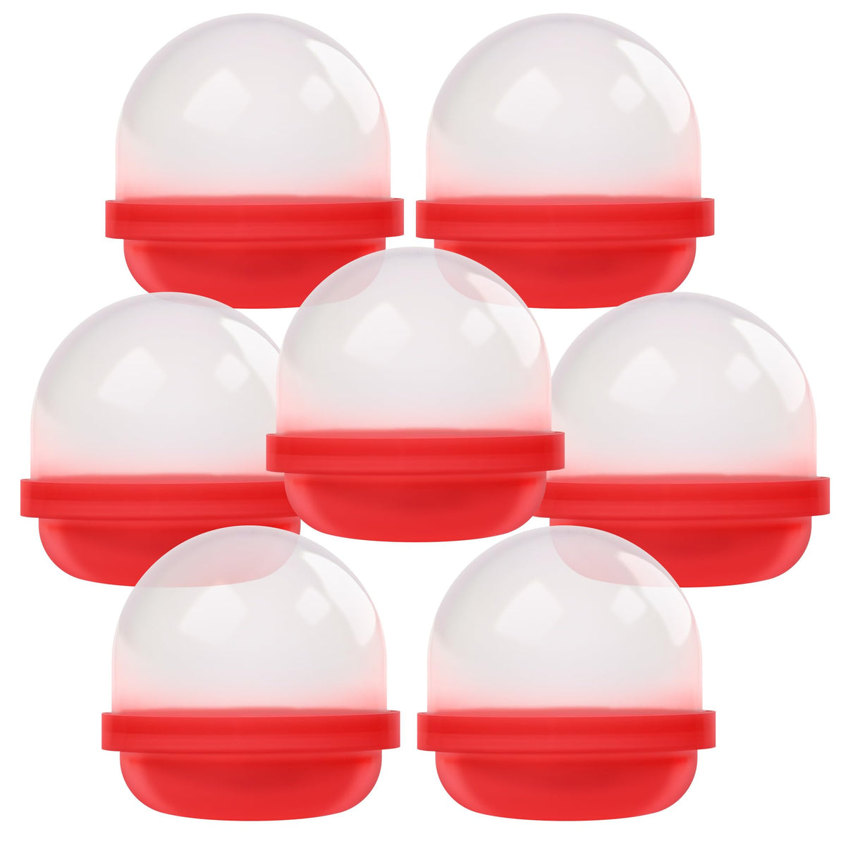 Capsule Vending Machine Translucent Red Acorn Capsules Empty 50 pcs 2 inch - Gumball Machine Capsules Bulk Party Favors DIY Containers - Easter Basket Stuffers Gifts Pinata Stuffers