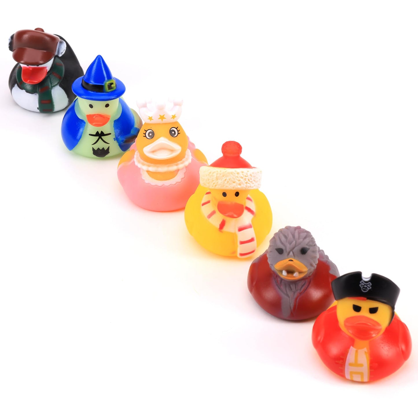 Rubber Ducks in Bulk - Ducky Eye Poppers 2 Inch - Playset for Ducky Bath Toys - Cute Designs - Rubber Duck for Beach Pool