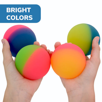 Entervending Bouncy Balls - Huge Rubber Balls for Kids (Pack of 12) - 3 Inches Jumbo ICY Bounce Balls - Large Bouncy Ball - Bouncy Balls Party Favors for Kids