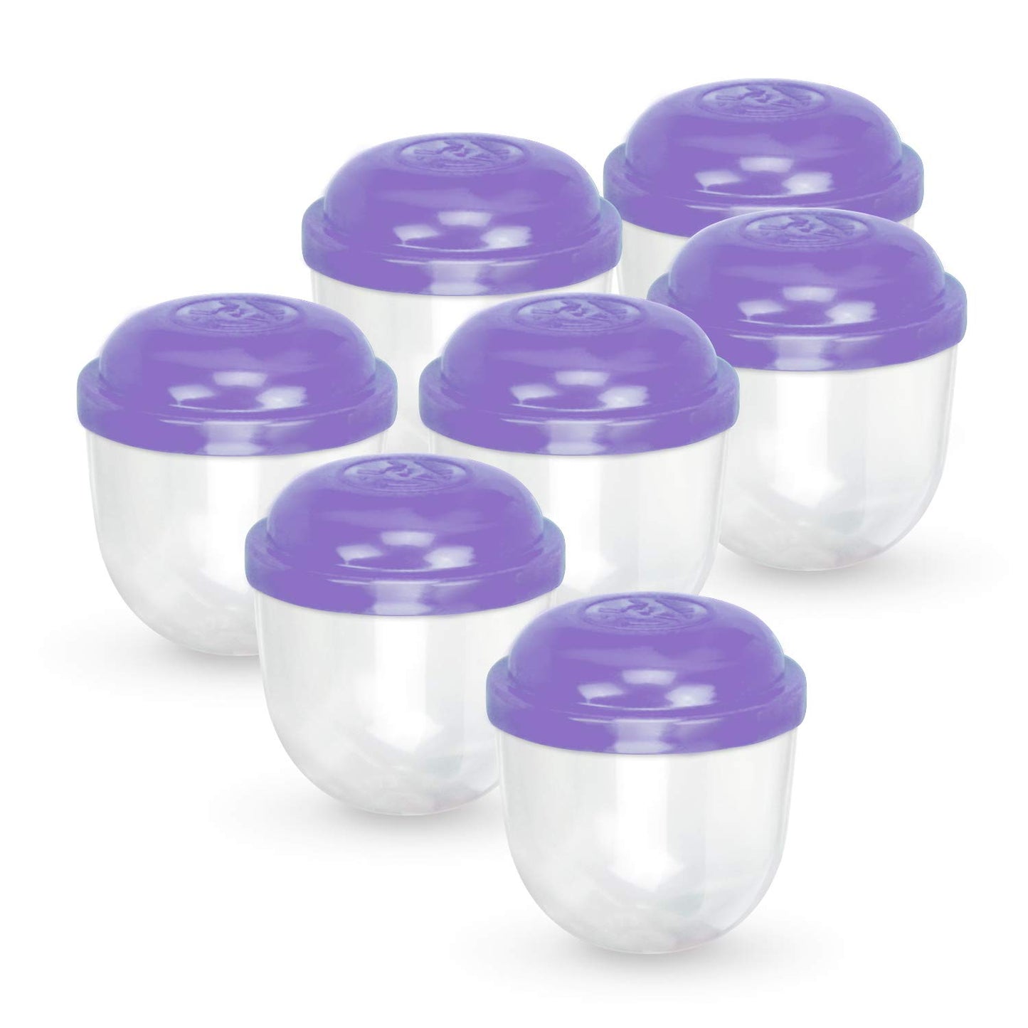 Vending Machine Capsules 2", Empty Acorn Colored Lids and Clear Bottoms - 50 Count