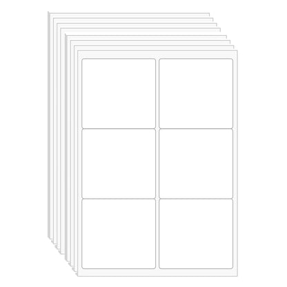 White Shipping Address Labels 3-1/3"x 4" Multi-Use Self Adhesive 6000 Large Label Stickers Mailing Labels Label Stickers 1000 sheets (6 Up Sheet) - Return Labels for Laser Printer and Inkjet BPA-Free