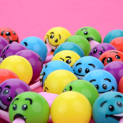 Stress Balls - 1.25 Inch Stretchy Stress Balls - Silly Face with Tongue - Squeeze Balls - Soft Balls - Smiley Face Stress Balls