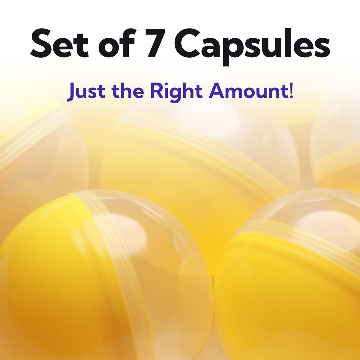 Claw Machine Capsules Translucent Yellow Plastic Sphere Party Favor Containers Round 7 pcs 4.7 inch Jumbo Plastic Christmas Ornaments Extra Large Gift Box Craft Party Supplies Vending Capsules