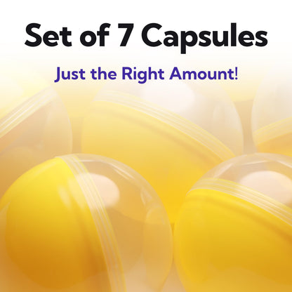 Claw Machine Capsules Translucent Yellow Plastic Sphere Party Favor Containers Round 7 pcs 4.7 inch Jumbo Plastic Christmas Ornaments Extra Large Gift Box Craft Party Supplies Vending Capsules