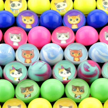 250 pcs Bouncy Balls Bulk 27 mm - Cat Toys Hi Bounce Rubber Balls - Kitty Bouncy Balls Toys